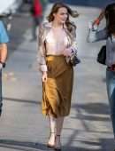 Emma Stone - Arriving at 'Jimmy Kimmel Live' in LA