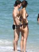 Isabeli Fontana in Bikini with Boyfriend Diego Ferrero at the Beach www.sawfirst.com