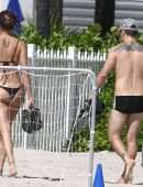 Isabeli Fontana in Bikini with Boyfriend Diego Ferrero at the Beach www.sawfirst.com