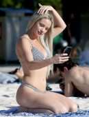 Jessika Power in Bikini on the Beach in Cairns