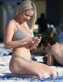 Jessika Power in Bikini on the Beach in Cairns