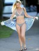 Jessika Power in Bikini on the Beach in Cairns
