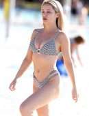 Jessika Power in Bikini on the Beach in Cairns