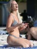 Jessika Power in Bikini on the Beach in Cairns