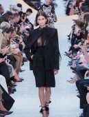 Kaia Gerber Braless Pokies at the Valentino Womenswear Spring-Summer 2020 Fashion Show