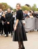 Karlie Kloss Braless at Christian Dior Fashion Show in Paris