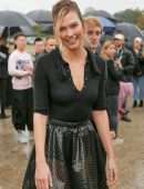 Karlie Kloss Braless at Christian Dior Fashion Show in Paris