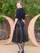 Karlie Kloss Braless at Christian Dior Fashion Show in Paris