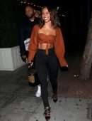 Karrueche Tran Cleavage at Delilah in West Hollywood