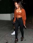 Karrueche Tran Cleavage at Delilah in West Hollywood