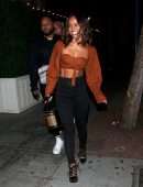 Karrueche Tran Cleavage at Delilah in West Hollywood