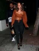 Karrueche Tran Cleavage at Delilah in West Hollywood