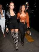 Karrueche Tran Cleavage at Delilah in West Hollywood