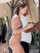 Kateri Dion Booty in Bikini at Beach in Tulum