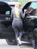 Khloe Kardashian Booty Outside Kanye West’s Sunday Service in Los Angeles