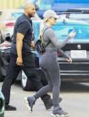 Khloe Kardashian Booty Outside Kanye West’s Sunday Service in Los Angeles