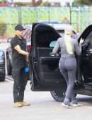 Khloe Kardashian Booty Outside Kanye West’s Sunday Service in Los Angeles