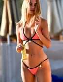Kimberley Garner Booty, Licking Ice-Cream in Bikini On the Beach in Miami