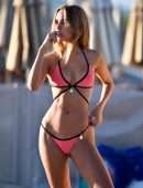 Kimberley Garner Booty, Licking Ice-Cream in Bikini On the Beach in Miami