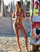 Kimberley Garner Booty, Licking Ice-Cream in Bikini On the Beach in Miami