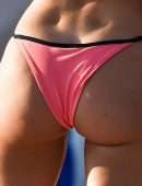 Kimberley Garner Booty, Licking Ice-Cream in Bikini On the Beach in Miami