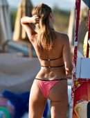 Kimberley Garner Booty, Licking Ice-Cream in Bikini On the Beach in Miami
