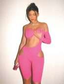 Kylie Jenner in Pink Tights for Photoshoot
