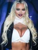 Lindsey Pelas Cleavage and Booty at a Halloween Party in Woodland Hills