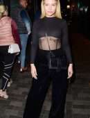 Lottie Moss Underboobs at the Cara Delevingne x Nasty Gal Launch Party in Soho
