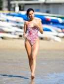 Nicole Williams Booty in Swimsuit at the Beach