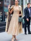 Nina Dobrev Outside the Build Series in NYC