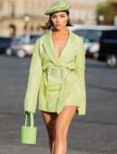 Olivia Culpo Leggy, Out in Paris