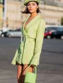 Olivia Culpo Leggy, Out in Paris
