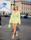 Olivia Culpo Leggy, Out in Paris