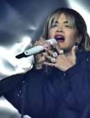 Rita Ora Performing onStage at the American Express Gold Launch in Mexico City
