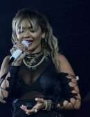 Rita Ora Performing onStage at the American Express Gold Launch in Mexico City