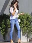 Sarah Hyland Carries a Bouquet of Halloween Sunflowers in Los Angeles