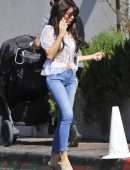 Sarah Hyland Carries a Bouquet of Halloween Sunflowers in Los Angeles