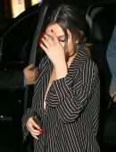 Selena Gomez Braless Cleavage at La Esquina in New York