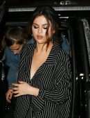 Selena Gomez Braless Cleavage at La Esquina in New York