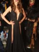 Alessandra Ambrosio Pantyless in Vampire Halloween Costume