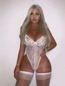Anastasiya Kvitko Booty in White Lingerie
