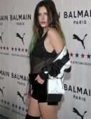 Bella Thorne Leggy in Boots at PUMA x Balmain Launch Event in Los Angeles