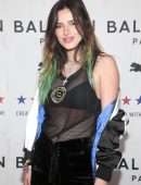 Bella Thorne Leggy in Boots at PUMA x Balmain Launch Event in Los Angeles