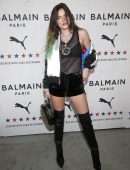 Bella Thorne Leggy in Boots at PUMA x Balmain Launch Event in Los Angeles