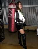 Bella Thorne Leggy in Boots at PUMA x Balmain Launch Event in Los Angeles