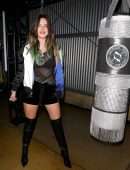Bella Thorne Leggy in Boots at PUMA x Balmain Launch Event in Los Angeles
