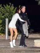 Bella Thorne Leggy in White Shorts at Nobu in Malibu