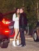 Bella Thorne Leggy in White Shorts at Nobu in Malibu