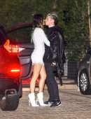 Bella Thorne Leggy in White Shorts at Nobu in Malibu